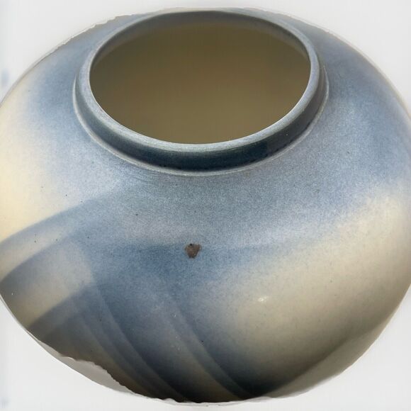 M. (Marilyn) Coplin Newberry Studio Art Blue Abstract Vase Pottery 1990 Signed - Picture 9 of 10